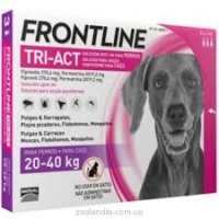 Frontline Tri-Act протипаразитарні краплі для собак вагою 20-40кг\4мл 3шт(1 шт)