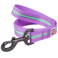  Collar WAUDOG Nylon повідець зі світловідбиваючою стрічкою, фіолетовий (ш - 20мм, дл - 122см)