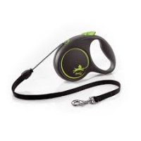 Flexi Black Design 3m, трос, зелений 8kg XS