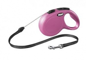  Flexi New Classic 5m, трос, рожевий 12kg