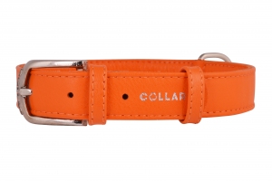 Collar Glamour нашийник без прикрас S 20мм 30-39см помаранчевий