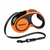 BronzeDog Ni, рулетка для собак, до 30кг, 5м, помаранчева