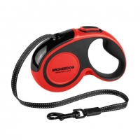 BronzeDog Ni, рулетка для собак, до 30кг, 5м, червона