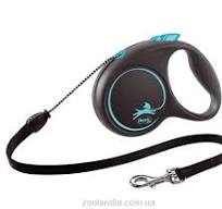 Flexi Black Design 5m, трос, синий 20kg M