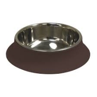 Croci МискаSilicon.нержавіюча сталь, основа силікон,коричнева 0,52л,14см