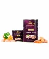 NUEVO Adult, консервований корм з куркою та креветками, для кішок, 200г