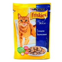 Purina Friskies Вологий корм желе з тунцем та морквою 100г