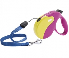 Ferplast Amigo Рулетка lime-pink 5m max15kg трос