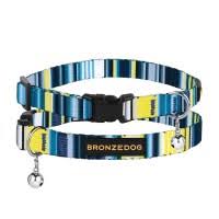 BronzeDog Urban нашийник капрон металева пряжка 16мм, 25-33см синій