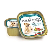 Healthy All days, вологий корм для собак, паштет зі шматочками, з тунцем та рисом, 150г