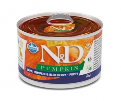 Farmina N&D Grain Fre Pumpkin Lamb Puppy Mini с тыквой, ягненком, черникой 140gr