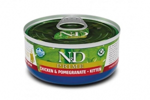 Farmina Cat N&D Grain Free Prime Chicken Kitten с курицей и гранатом 70г