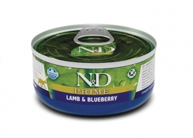 Farmina Cat N&D Grain Free Prime Lamb Adult с ягненком и черницей 70г