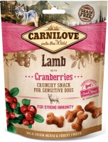 Carnilove Dog Crunchy Sack Ласощі д/собак м'ясо ягняти та журавлина, 200г