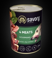 Savory Dog Gourmand 4 види м'яса 400гр