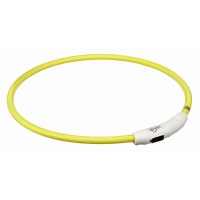 Trixie нашийник світиться з USB, жовтий XS-S 35 см/ø 7 мм