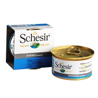 Schesir Tuna Natural Style консерви для кішок, вологий корм тунець у власному соку, банку 85 г