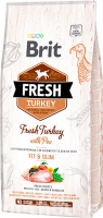 Brit Fresh Holistic Turkey&Pea for senior dog, корм для літніх собак, індичка та горошок, 2,5 кг
